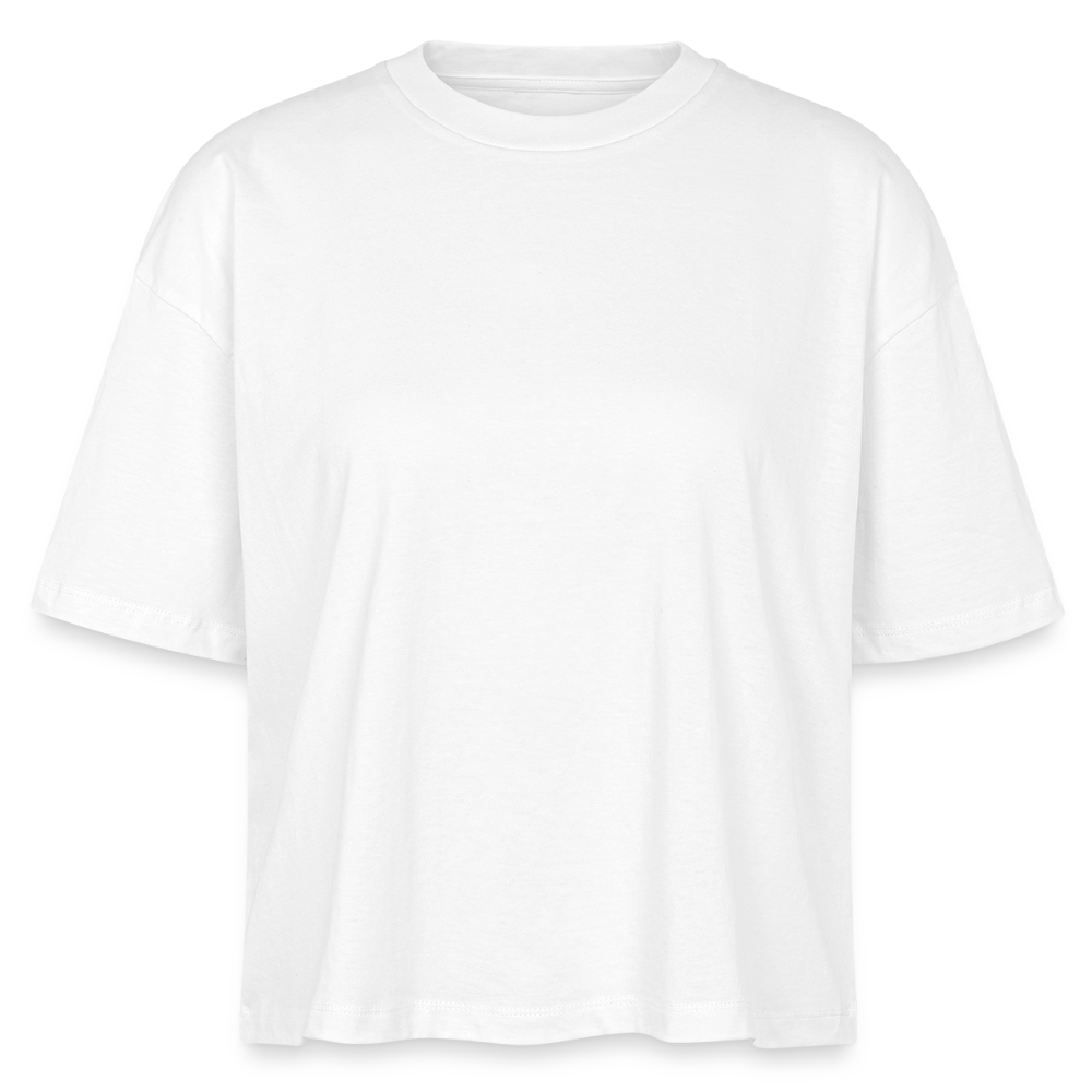 Frauen Boxy T-Shirt Lilie - Weiß