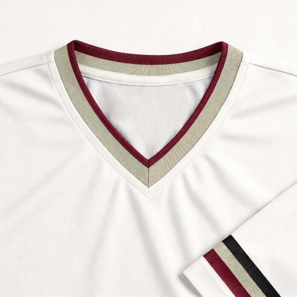 Unisex Football Tripp Shirt - Offwhite/Bordeaux