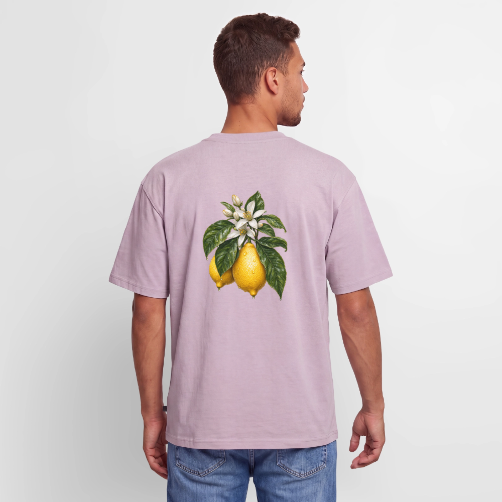 Unisex Oversized Bio Zitronen T-Shirt - Altrosa