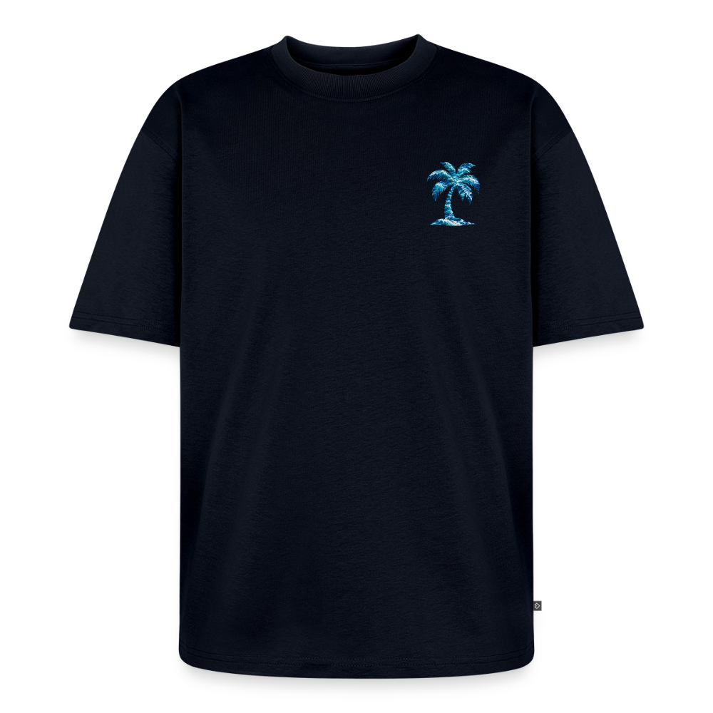 Unisex Oversized Palmen T-Shirt - Navy