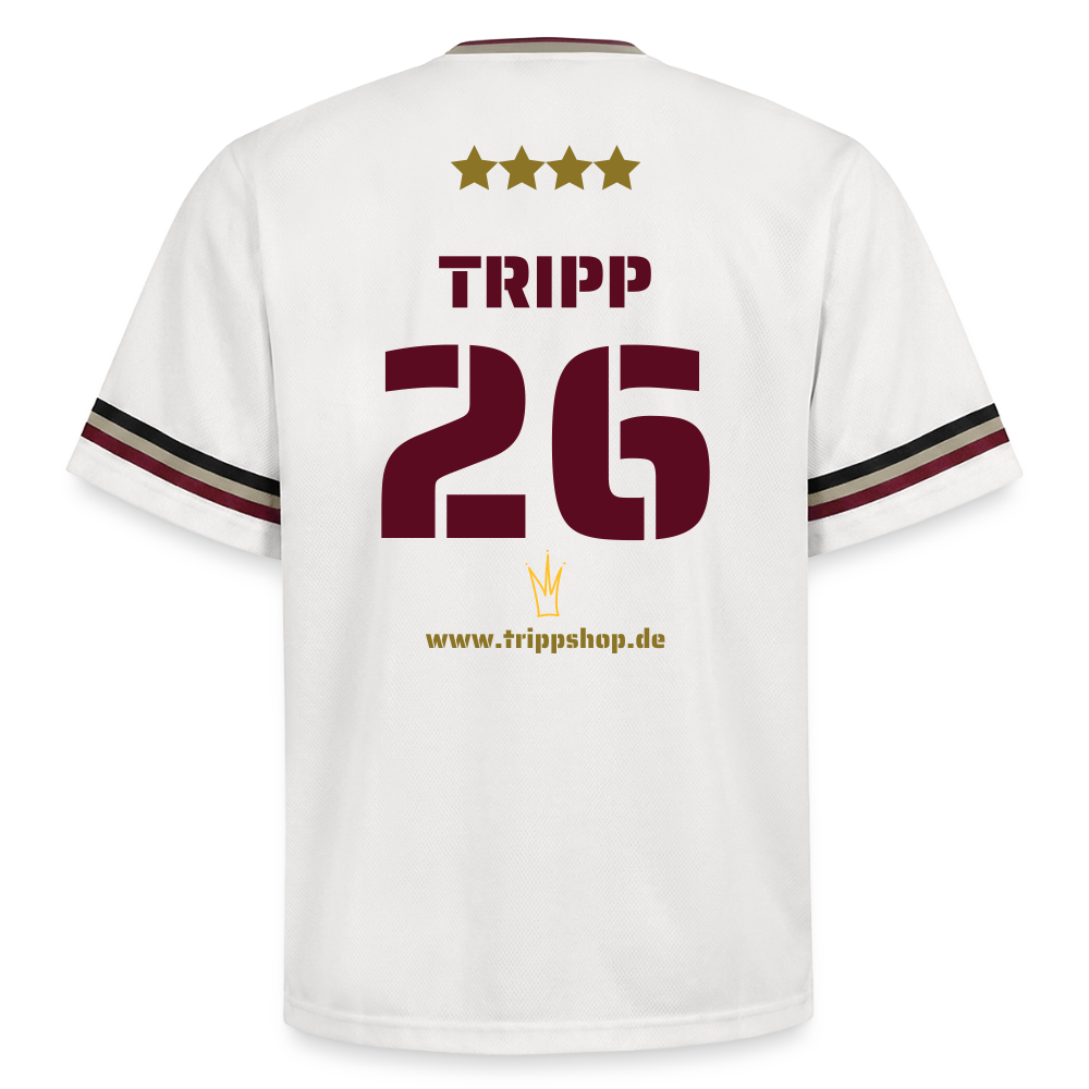 Unisex Football Tripp Shirt - Offwhite/Bordeaux