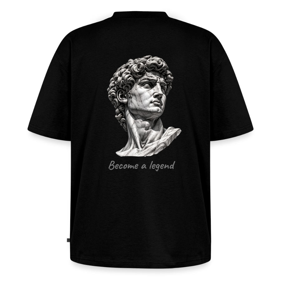 Unisex Oversized Bio T-Shirt Become a legend - Schwarz