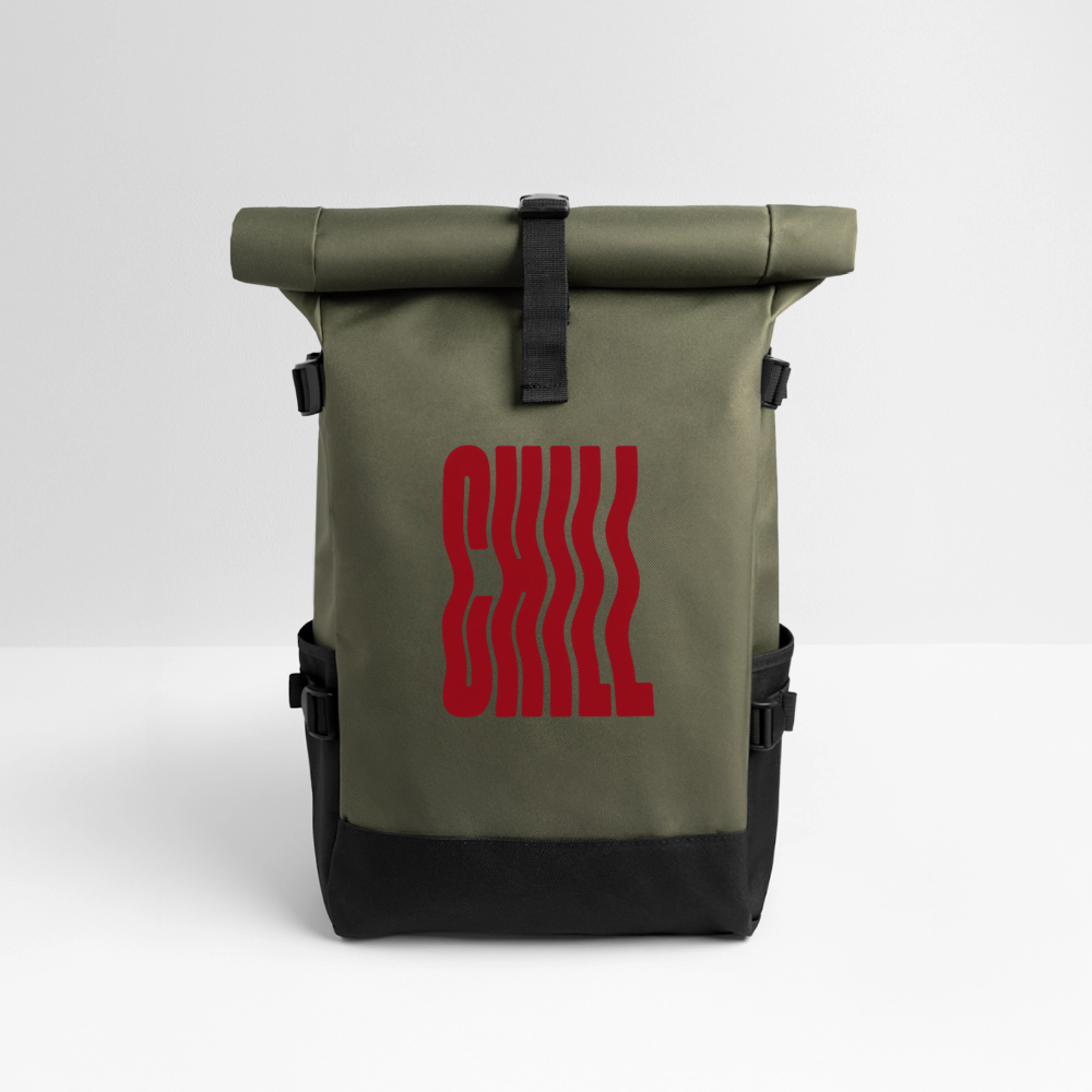 Rolltop Chill Rucksack - Olive/Schwarz