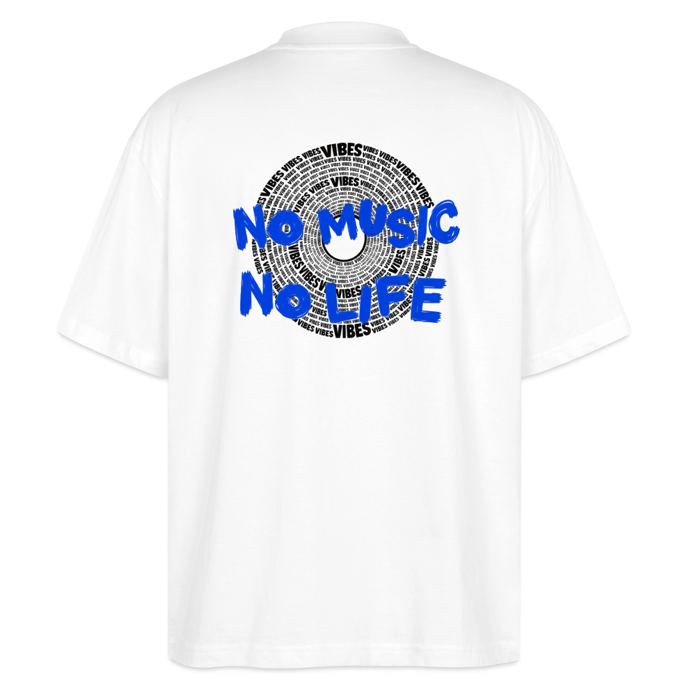 Oversized Unisex Music T-Shirt - Weiß