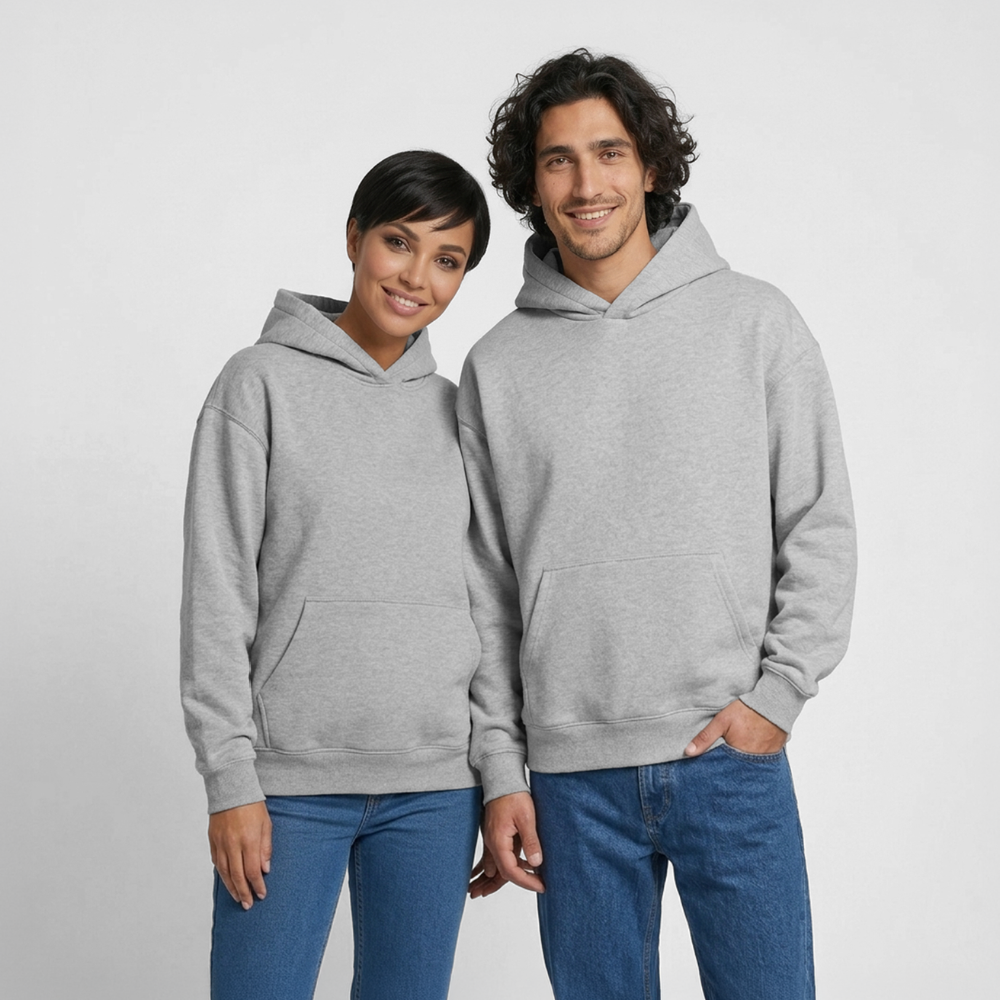 Oversized Warrior Unisex Hoodie - Grau meliert