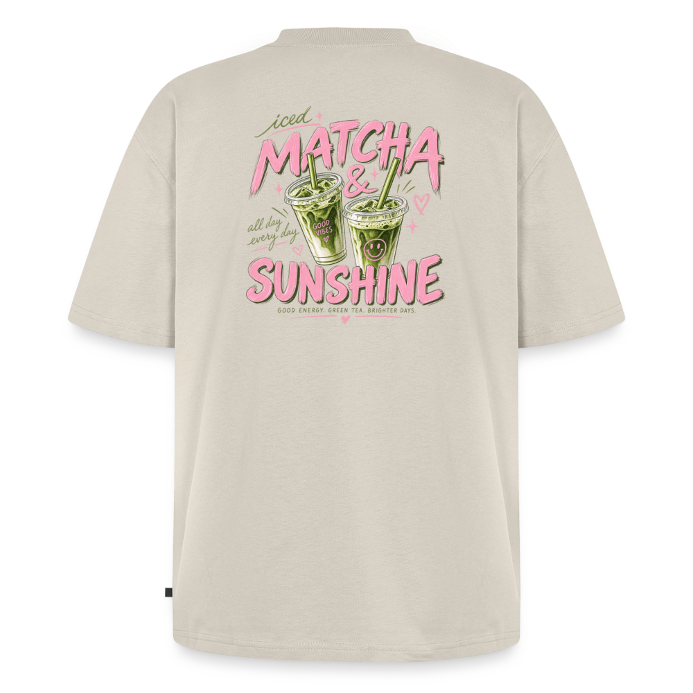 Unisex Oversized Bio Matcha T-Shirt - Beige