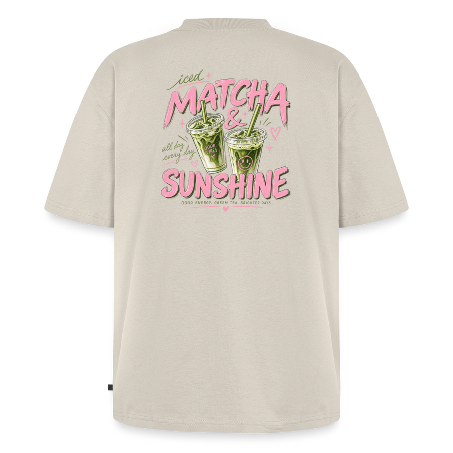 Unisex Oversized Bio Matcha T-Shirt - Beige