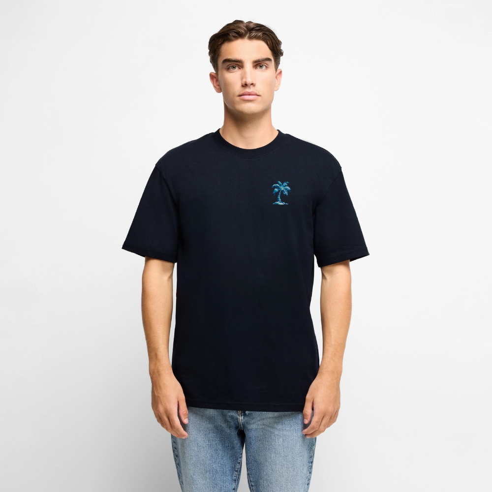 Unisex Oversized Palmen T-Shirt - Navy