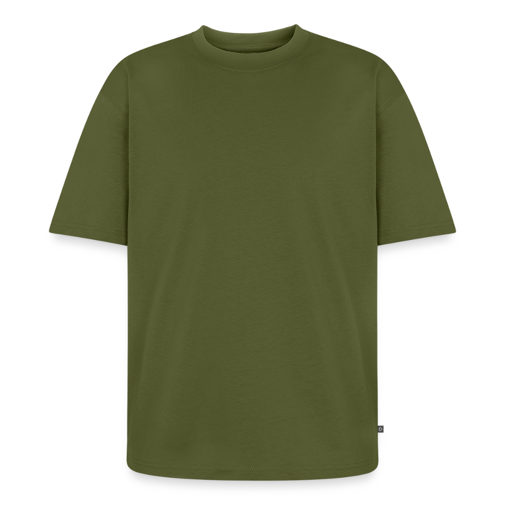 Unisex Oversized Bio Blumen T-Shirt - Khaki