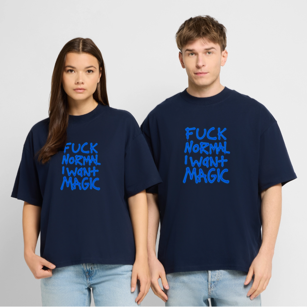 Oversized Unisex I Want Magic T-Shirt - Navy