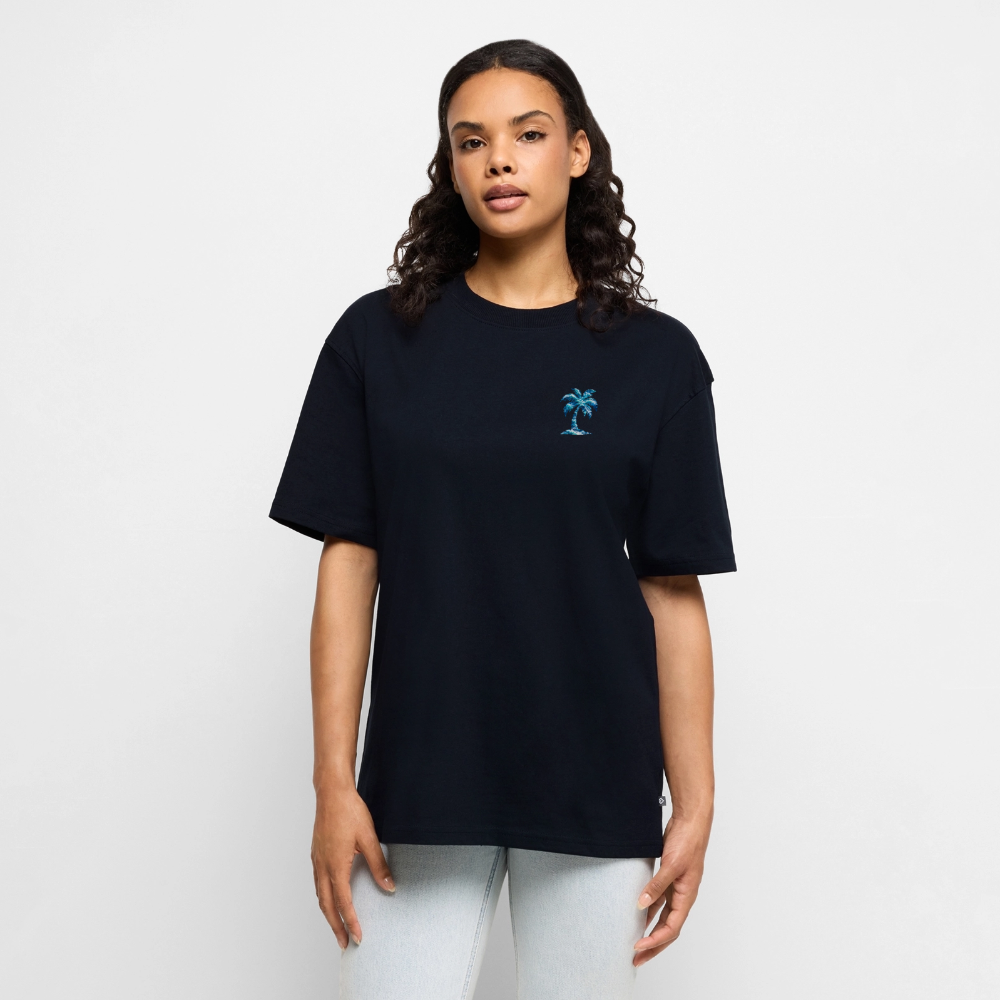 Unisex Oversized Palmen T-Shirt - Navy