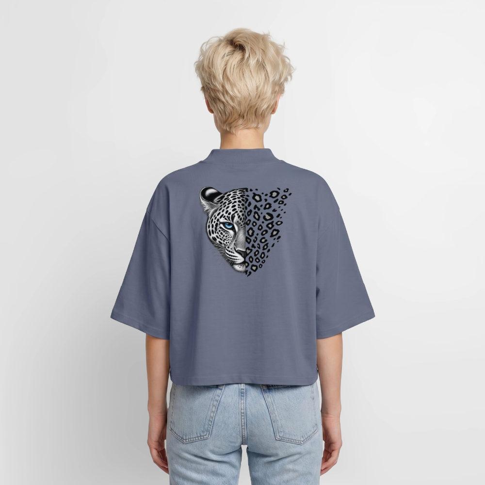 Recyceltes Frauen Sleeved T-Shirt - Blaugrau