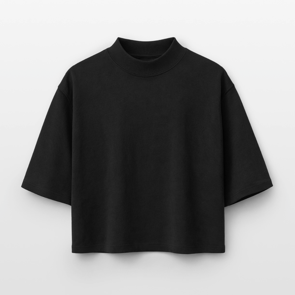 Recyceltes Frauen Sleeved T-Shirt - Schwarz