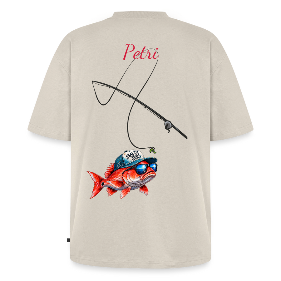Unisex Oversized Bio Angler T-Shirt - Beige