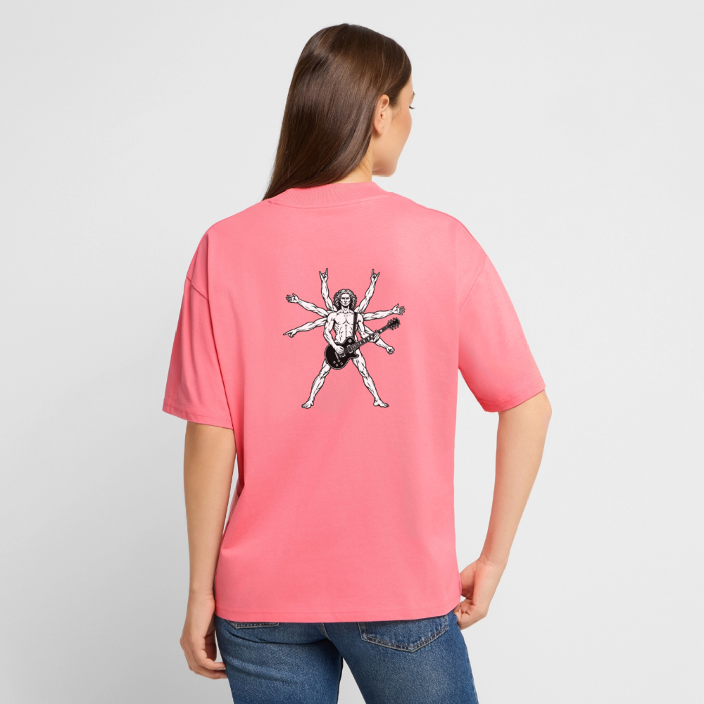 Oversized Unisex Metal Vibes T-Shirt - Pink 