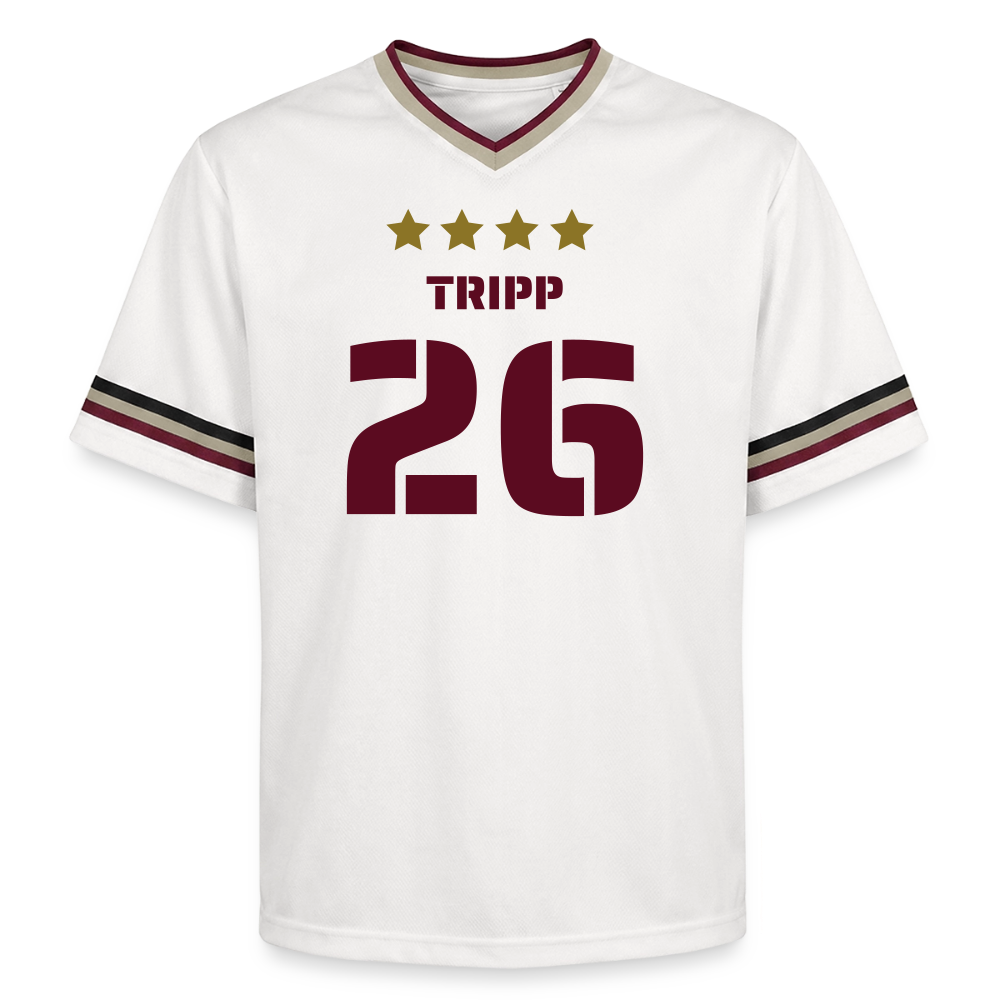 Unisex Football Tripp Shirt - Offwhite/Bordeaux