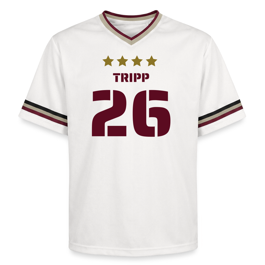 Unisex Football Tripp Shirt - Offwhite/Bordeaux