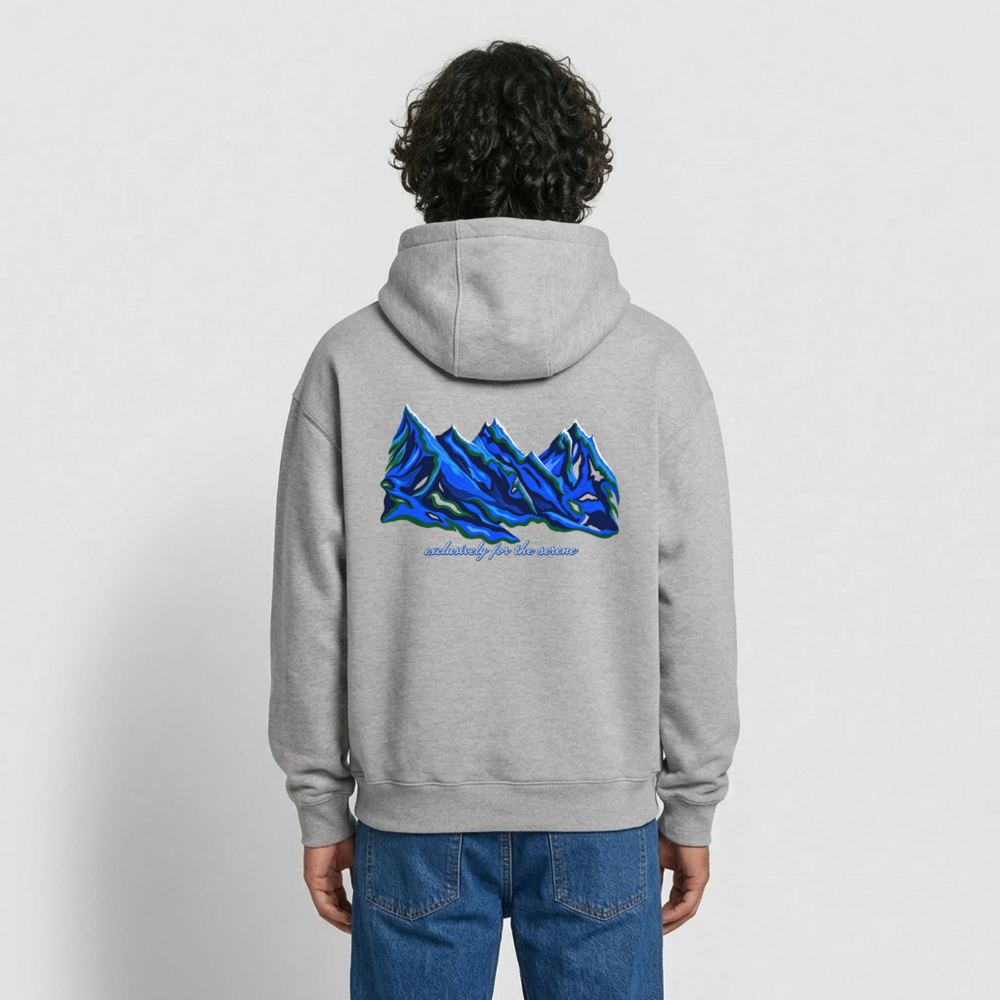 Oversized Heavyweight Unisex Hoodie - Grau meliert
