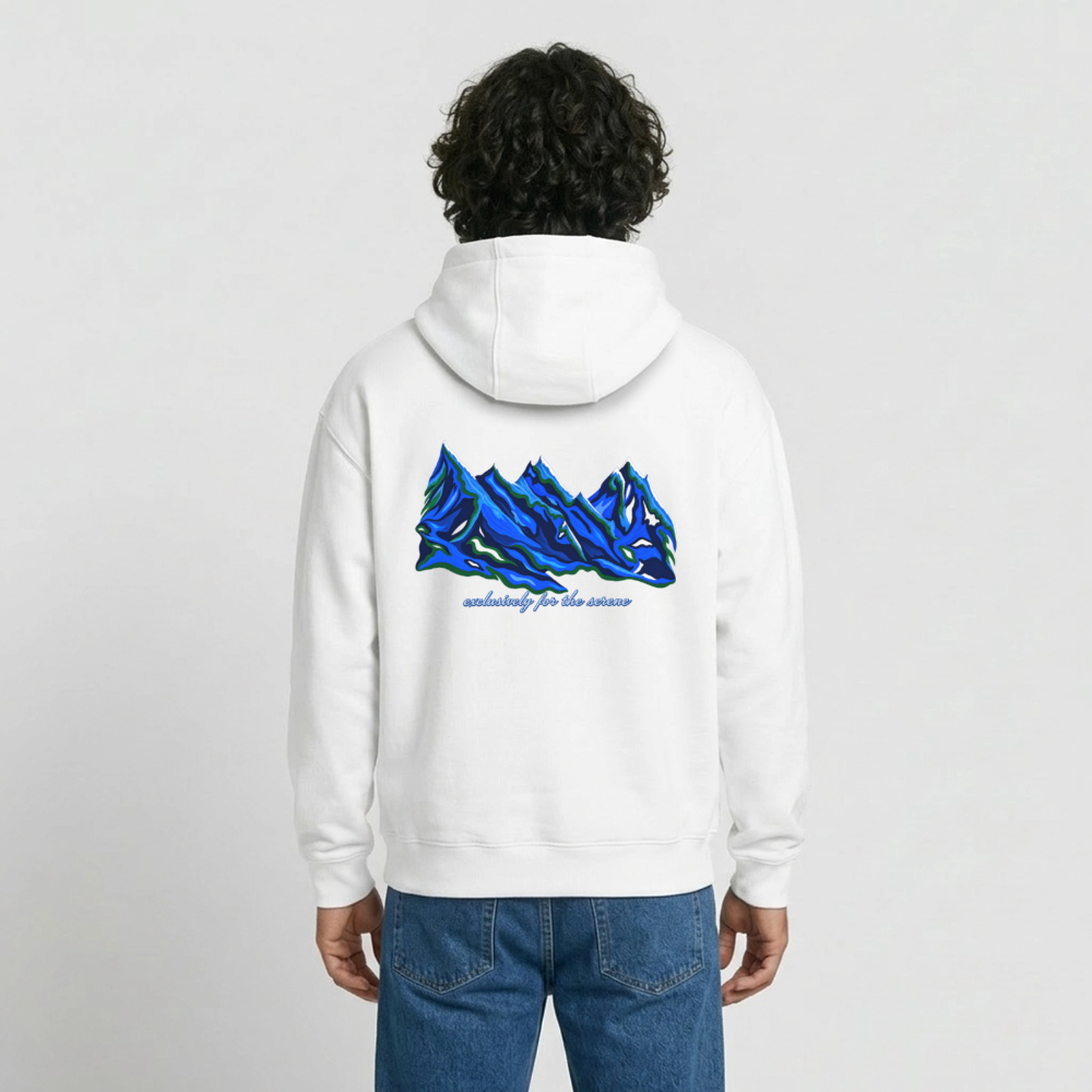 Oversized Heavyweight Unisex Hoodie - Weiß