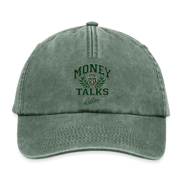 Vintage Cap MONEY TALKS - Vintage Flaschengrün 