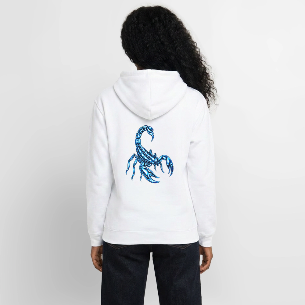 Unisex Hoodie Skorpion - Weiß