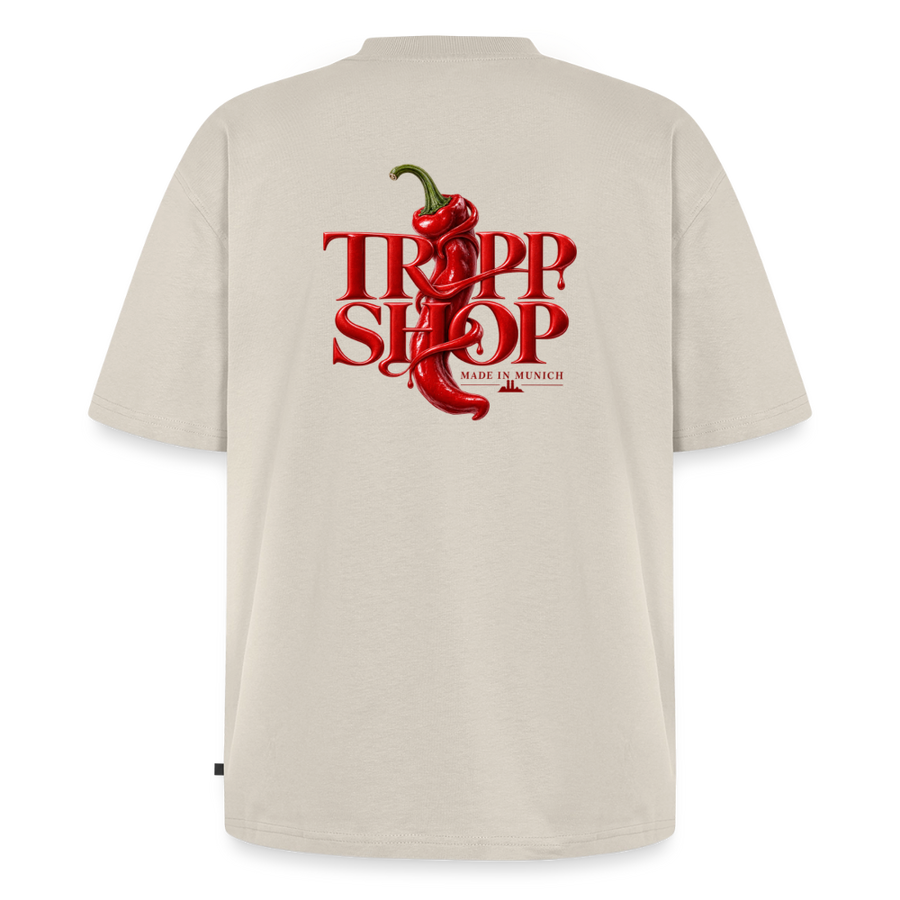 Unisex Oversized Bio T-Shirt Tripp Shop - Beige