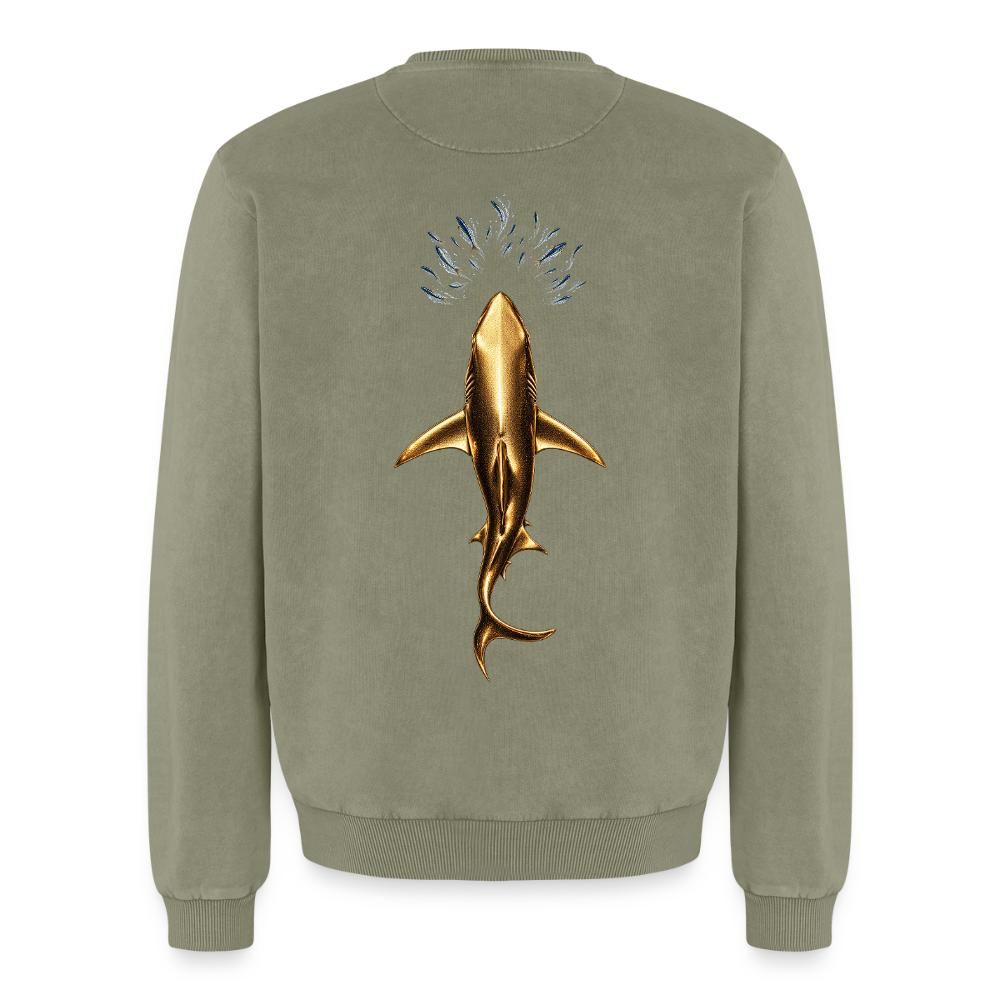 Premium kollektion Tripp Shop Sweatshirt - Grün Acid Wash