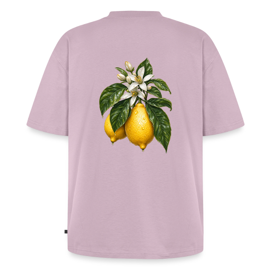 Unisex Oversized Bio Zitronen T-Shirt - Altrosa