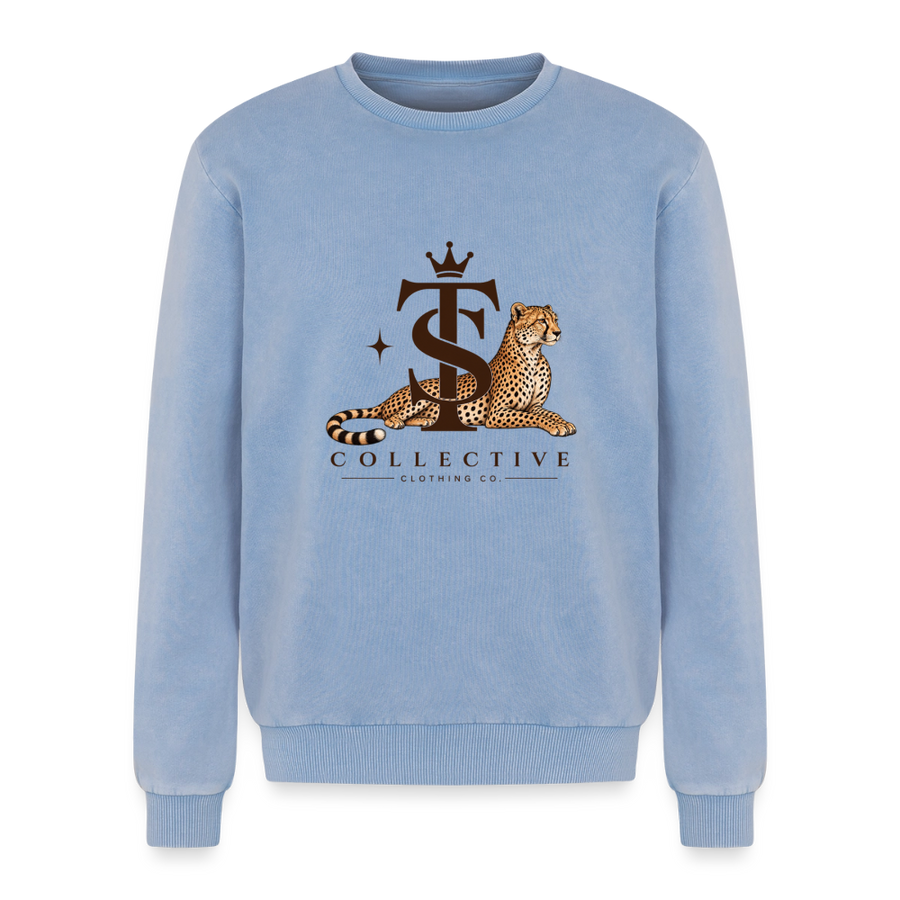 Premium kollektion Tripp Shop Sweatshirt - Blau Acid Wash