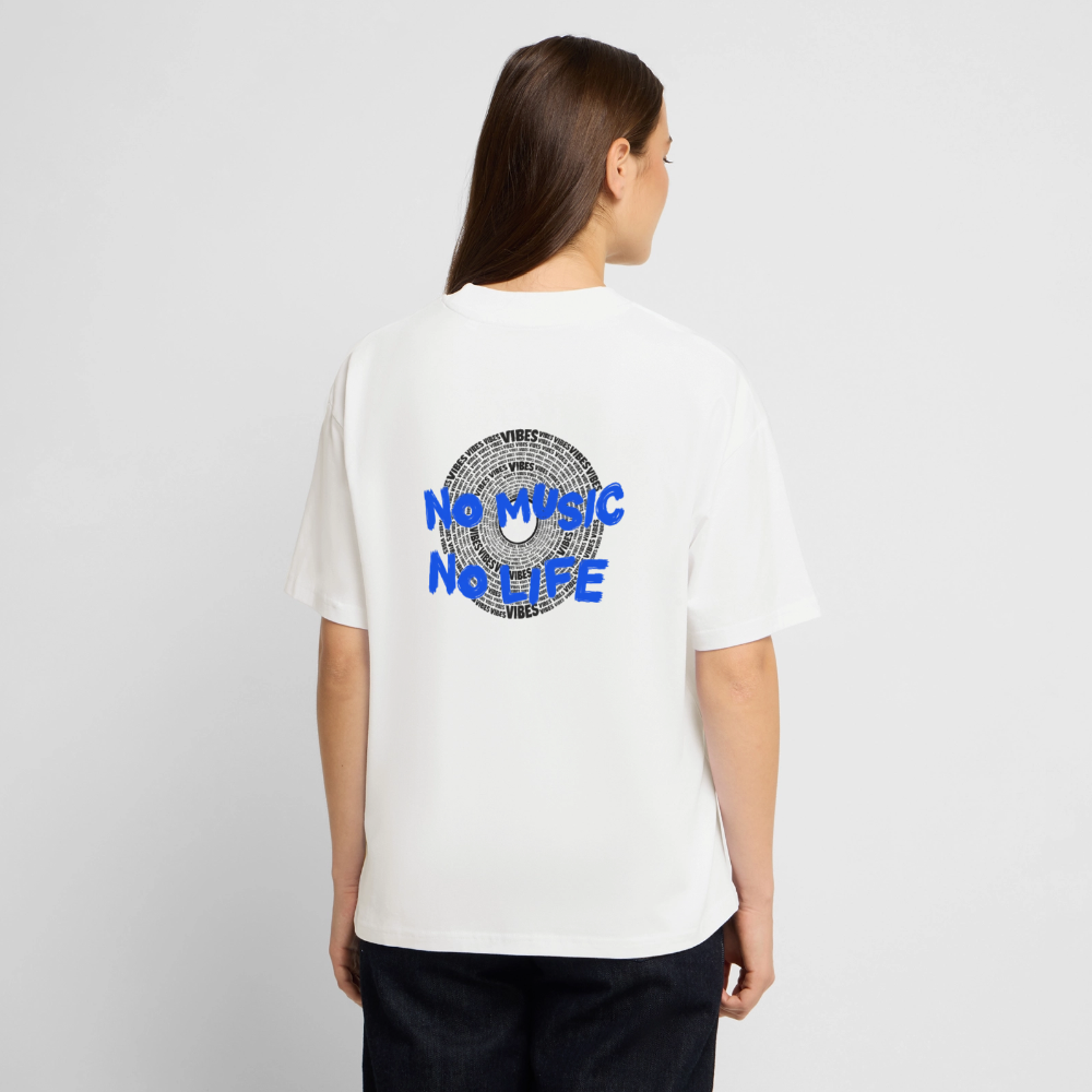 Oversized Unisex Music T-Shirt - Weiß