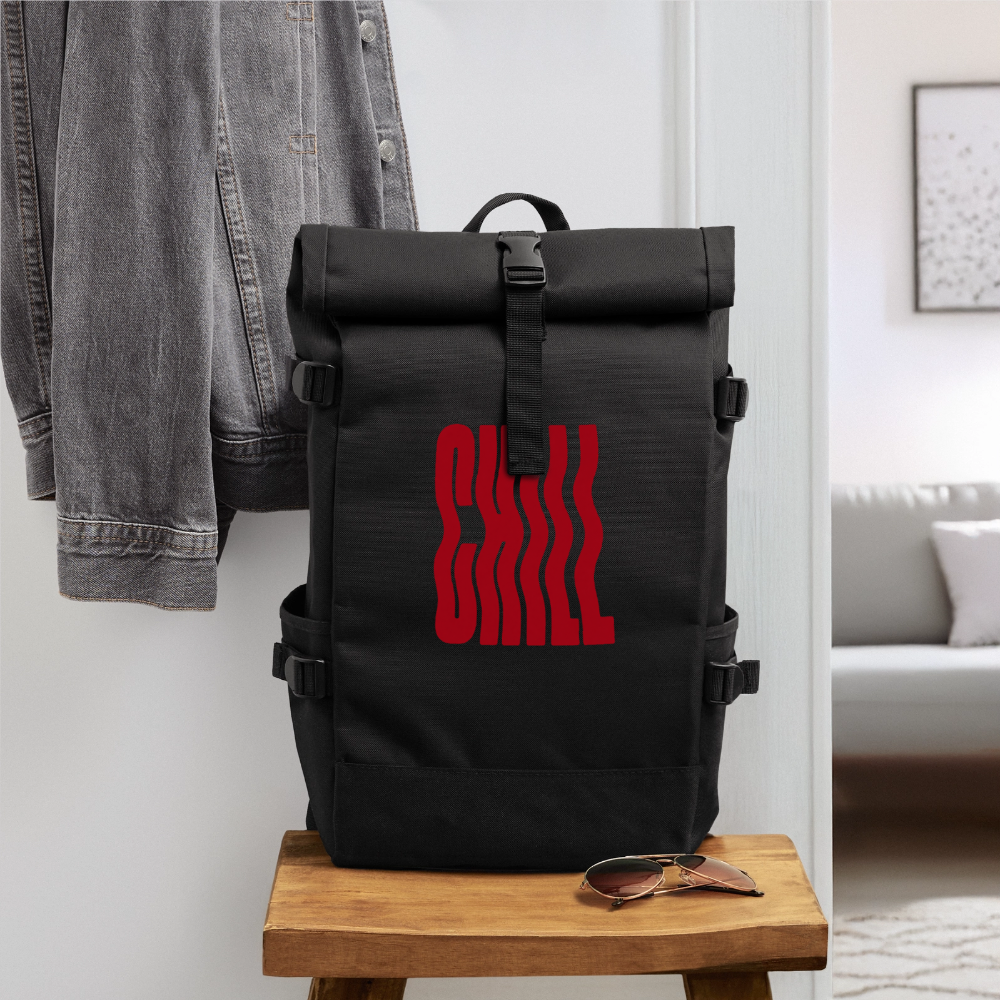 Rolltop Chill Rucksack - Schwarz
