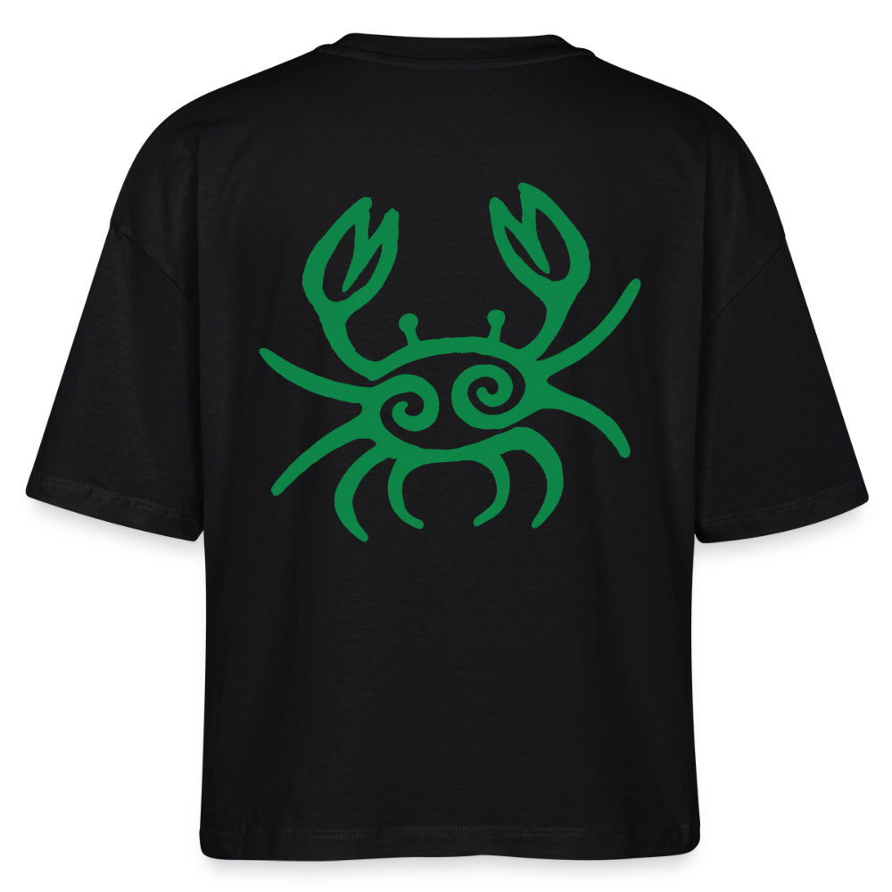 Frauen Boxy T-Shirt crab - Schwarz