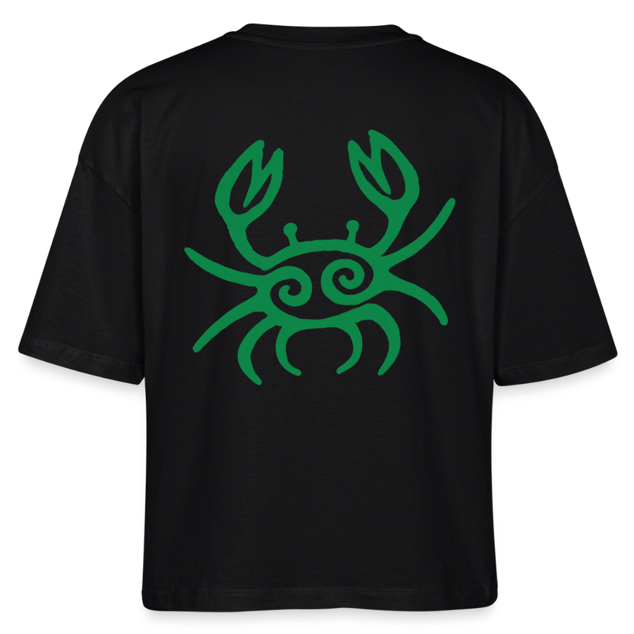 Frauen Boxy T-Shirt crab - Schwarz