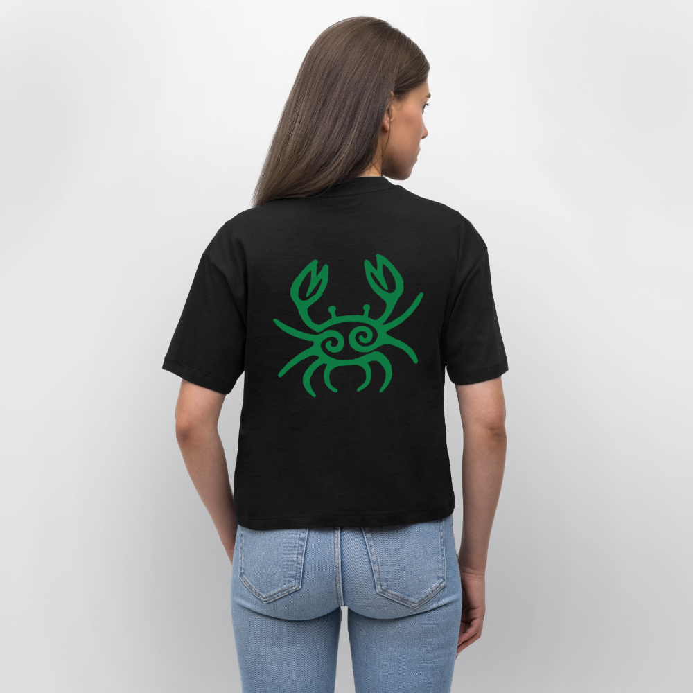 Frauen Boxy T-Shirt crab - Schwarz