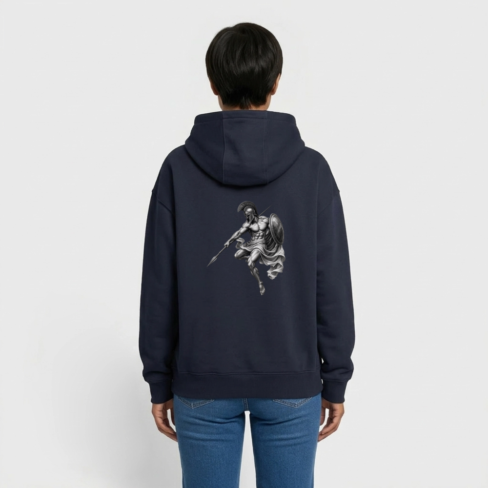 Oversized Warrior Unisex Hoodie - Navy