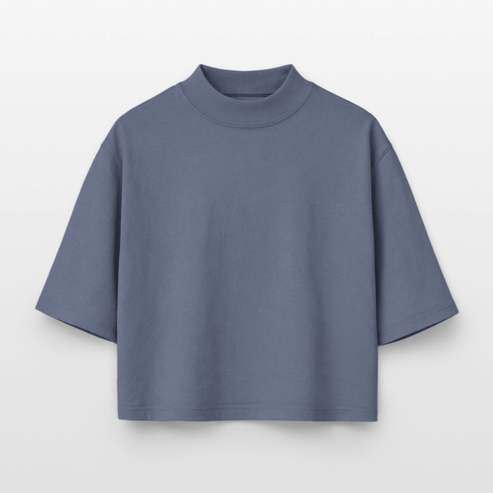 Recyceltes Frauen Sleeved T-Shirt - Blaugrau