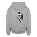 Oversized Warrior Unisex Hoodie - Grau meliert