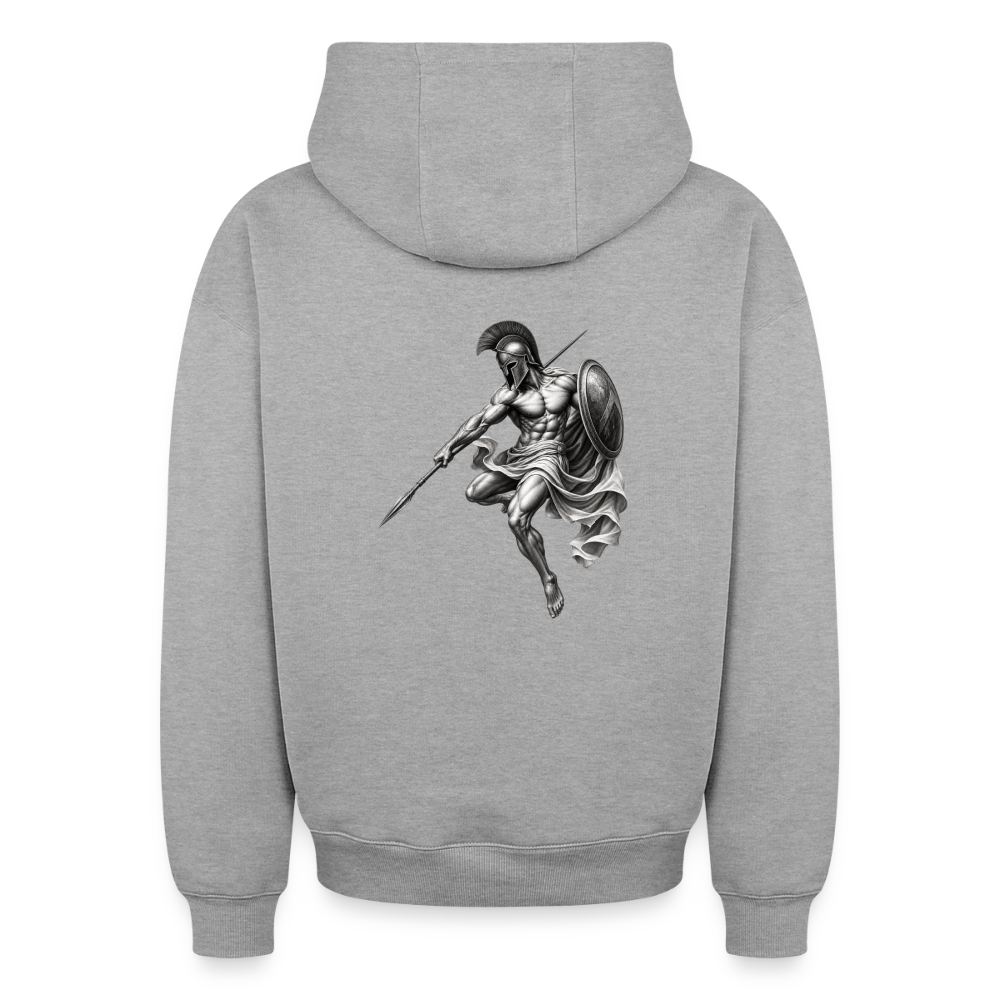Oversized Warrior Unisex Hoodie - Grau meliert