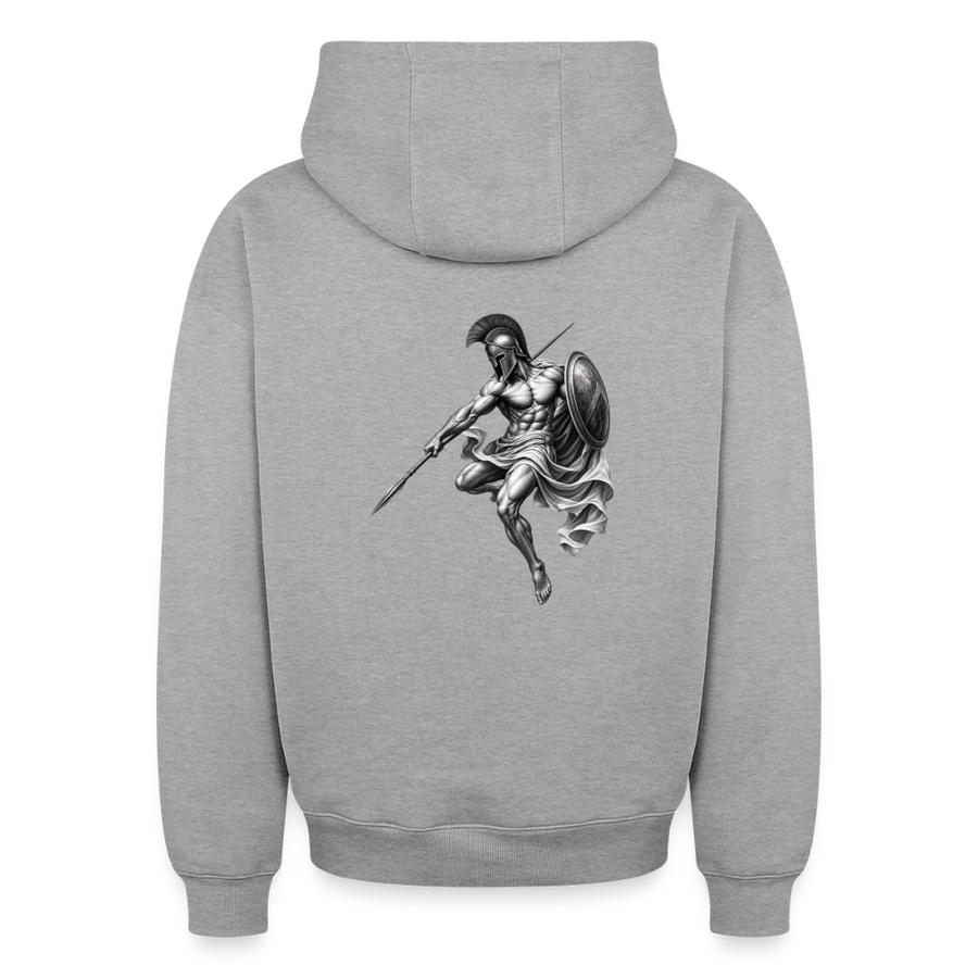 Oversized Warrior Unisex Hoodie - Grau meliert