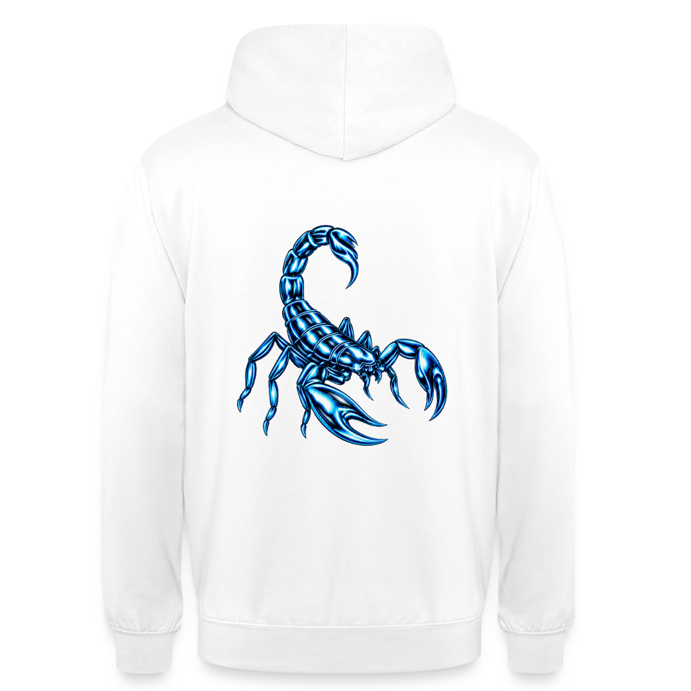 Unisex Hoodie Skorpion - Weiß
