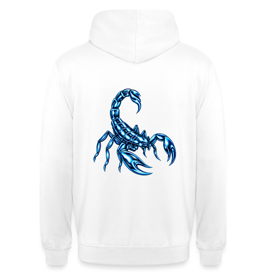 Unisex Hoodie Skorpion - Weiß