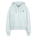 Boxy Frauen Zip Hoodie - Eisblau