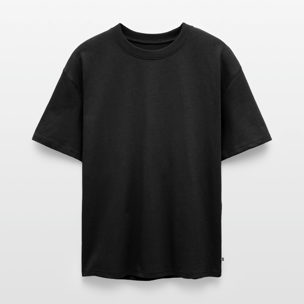 Unisex Oversized Bio Zitronen T-Shirt - Schwarz