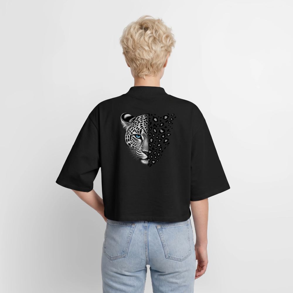 Recyceltes Frauen Sleeved T-Shirt - Schwarz